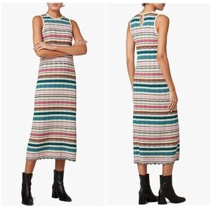 NWT PS Paul Smith Striped Multicolor Knitted Maxi Dress Size XS